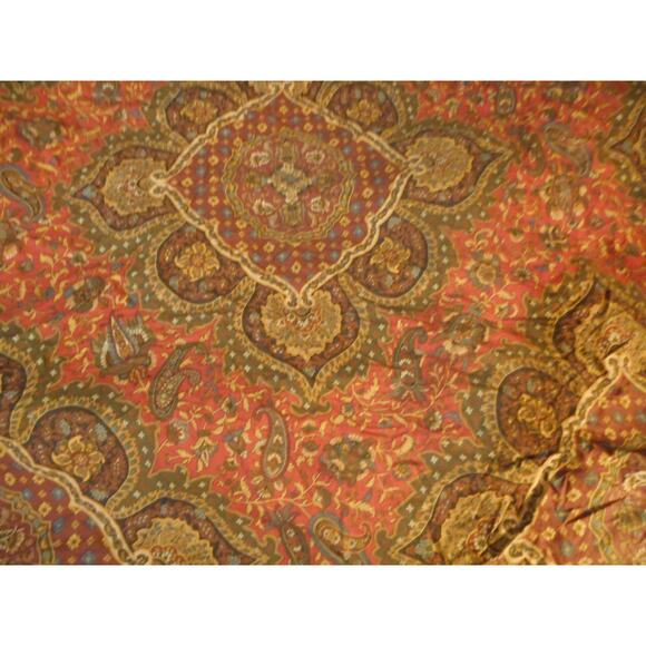 Ralph Lauren Equestrian Paisley Red Twin Fitted Sheet 200 thread Count - Picture 1 of 4
